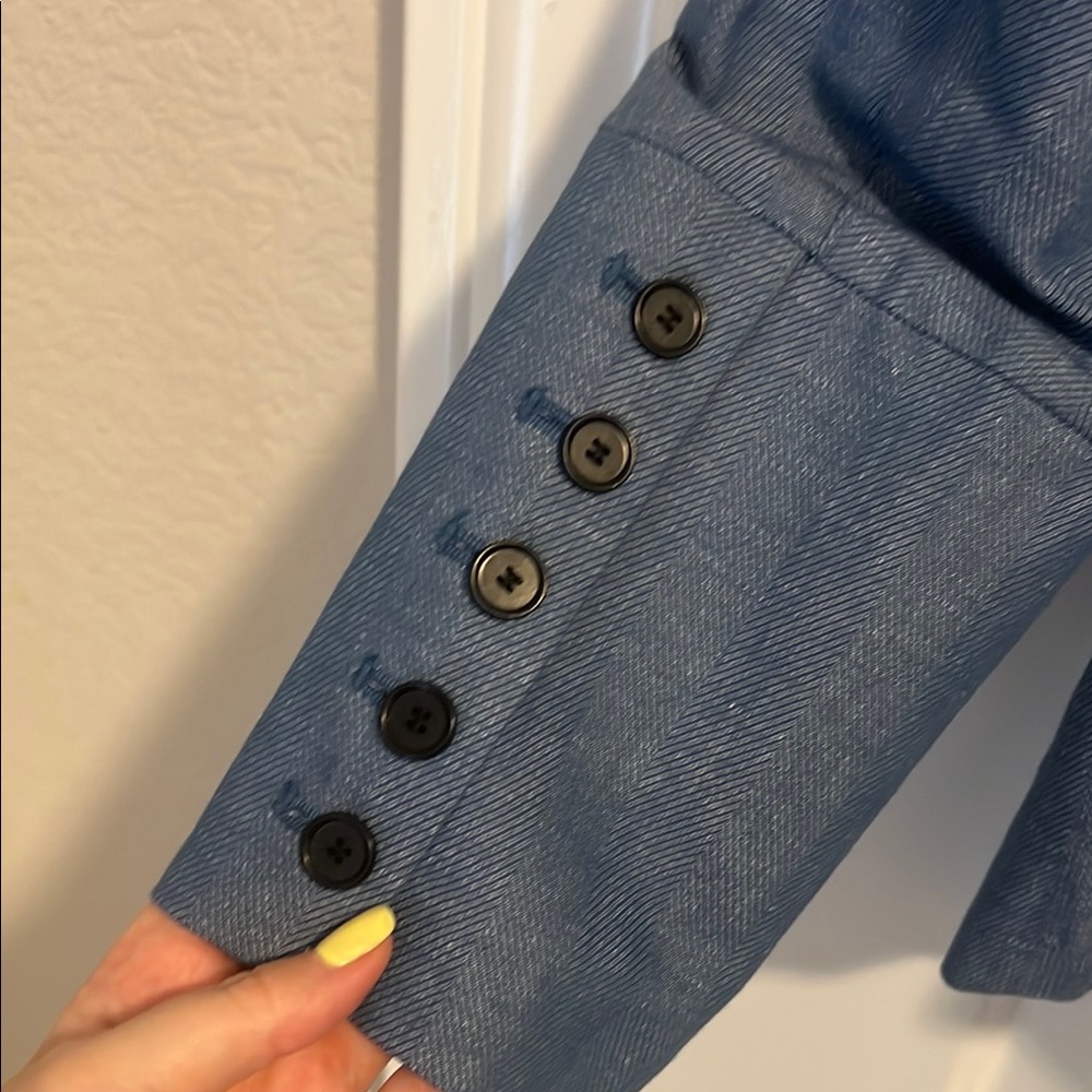 LOFT Textured Blue Jacket - Picture 5 of 5